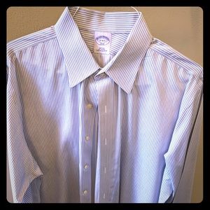 Brooks Brothers Blue Striped Dress Shirt 17 4/5